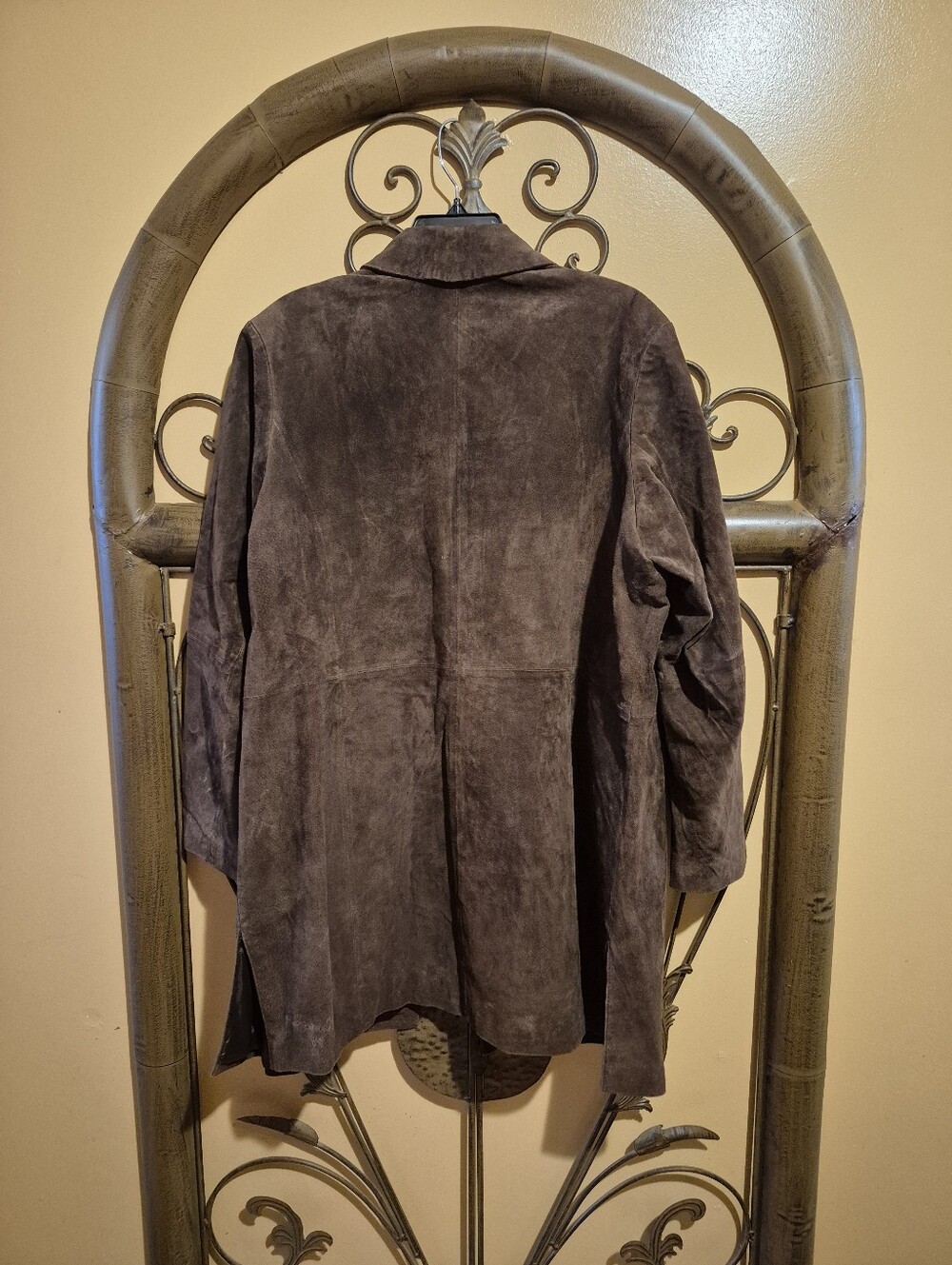 Relativity Genuine Brown Leather Suede Lined Jacket XL - Picture 3 of 8